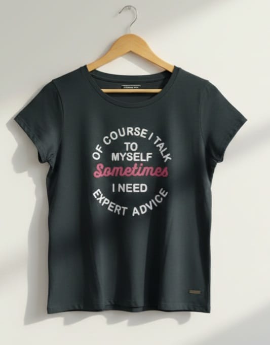 Slogan-print tee